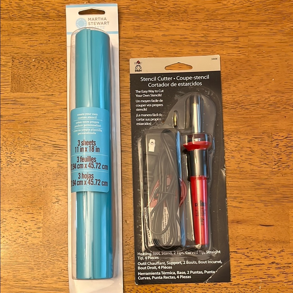Plaid FolkArt Stencil Cutter Set (with Free Martha Stewart stencil sheets)